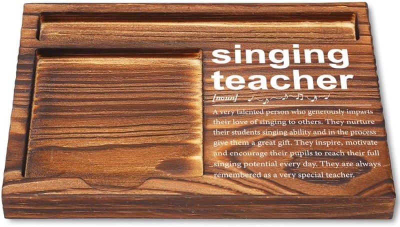 CWGOTC Singing Teacher Gifts, Wooden Self-Stick Note Pad Holder, Thoughtful Appreciation Gift for Vocal Coaches, Graduation, Birthday, Christmas, End-of-Year Gift YCB90 - Image 1